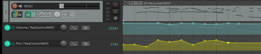 ReaControlMIDI screenshot