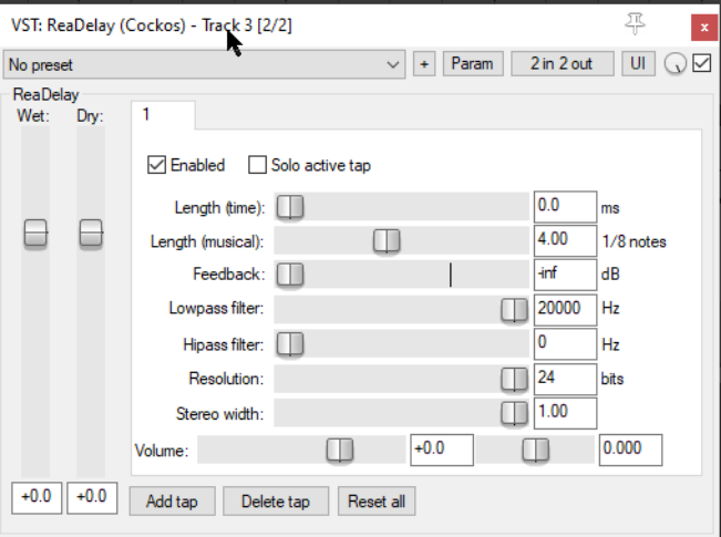 ReaDelay screenshot