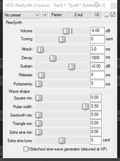 ReaSynth screenshot