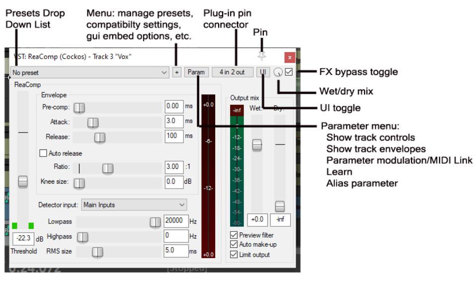 The REAPER FX Plugin Interface screenshot