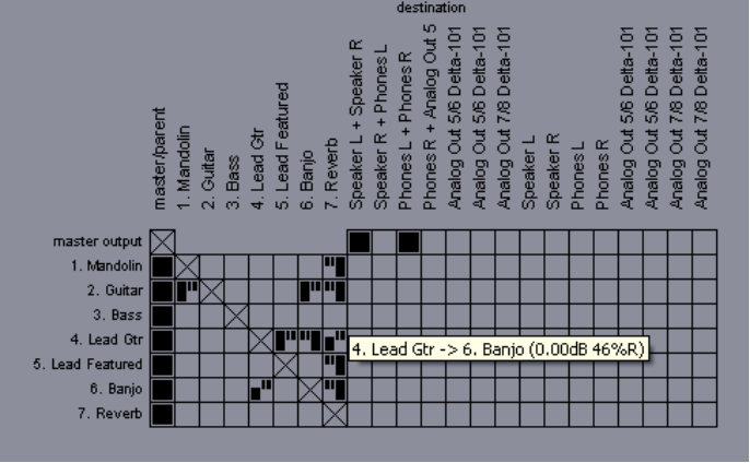 The Routing Matrix screenshot