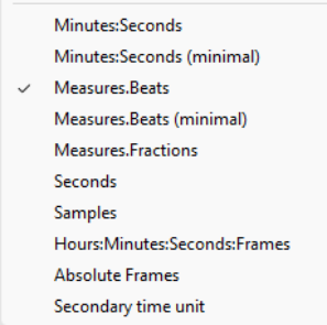 Ruler Display Options screenshot
