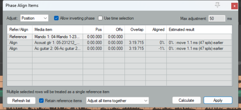 Phase Alignment screenshot