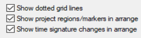 Time Signature/Tempo Changes and Markers screenshot