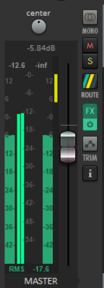Master Track Options and Settings screenshot