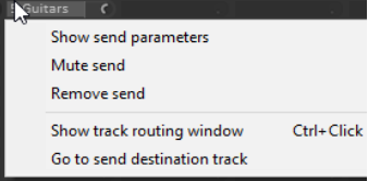 Working with Sends in the Mixer screenshot