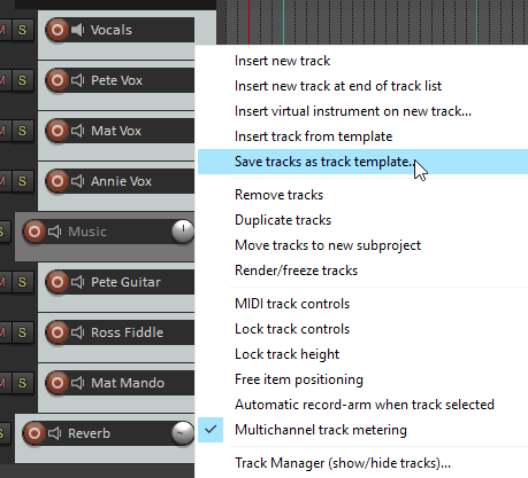Track Templates Revisited screenshot