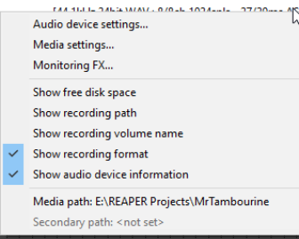 Track Control Panel and Menu Bar Help screenshot