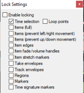 Project Lock Settings screenshot