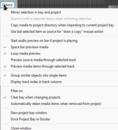 The Project Media/FX Bay screenshot