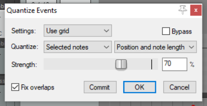 Quantizing MIDI Data screenshot