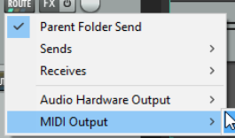 MIDI Output Direct to an External Synth screenshot