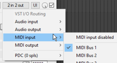 MIDI Routing, MIDI Buses and ReWire screenshot
