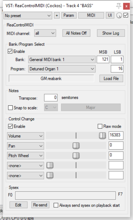 ReaControlMIDI screenshot