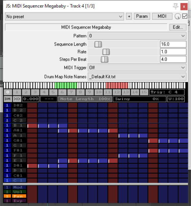 Sequencer Megababy screenshot