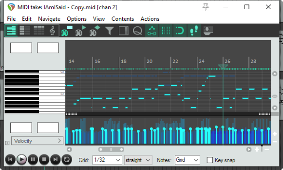 REAPER's Notation Editor: a First Look screenshot