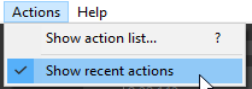 The Action List Editor Environment screenshot