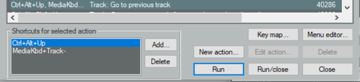 Removing a Shortcut or Changing a Key Assignment screenshot