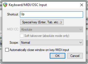 Removing a Shortcut or Changing a Key Assignment screenshot