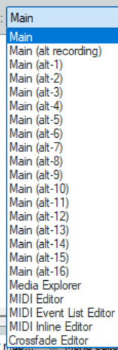 Action List Sections screenshot