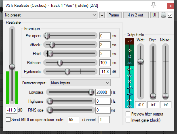 Volume Control with a Noise Gate screenshot