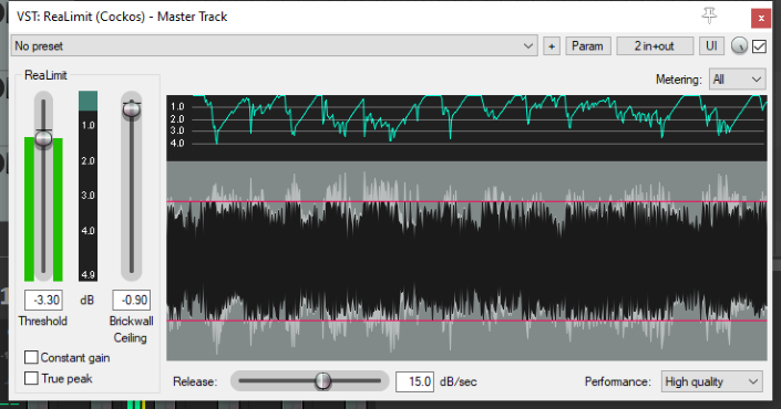 ReaLimit: The Brickwall Limiter screenshot