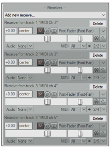 MIDI Routing and MIDI Buses screenshot