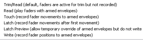Automation Envelope Methods screenshot