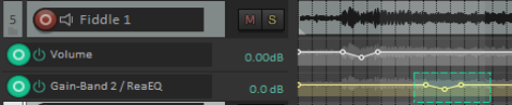 Razor Editing with Automation Envelopes screenshot