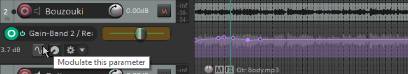 Using Parameter Modulation with an Envelope screenshot