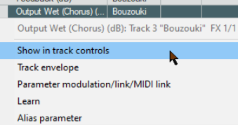 Managing FX Parameters in the Project Bay screenshot