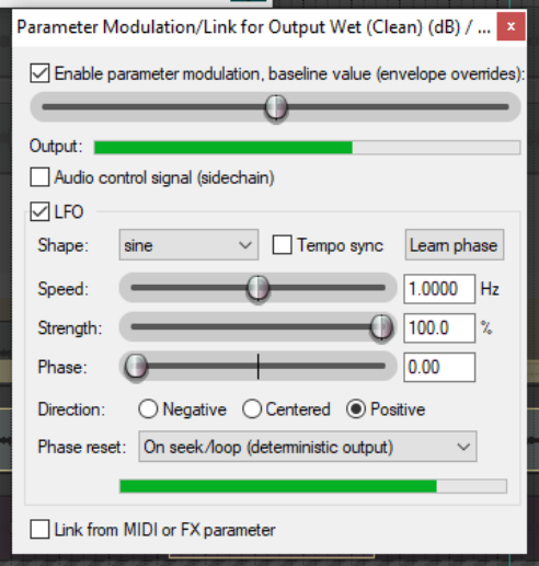 Using an LFO Shape with Parameter Modulation screenshot