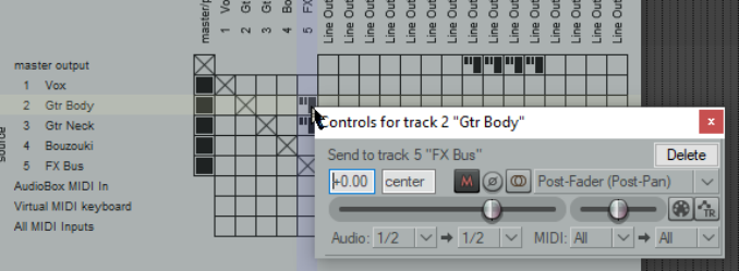 The Routing Matrix screenshot