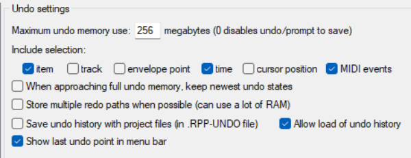 The Undo History Window screenshot