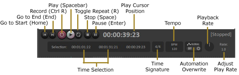The Transport Bar screenshot