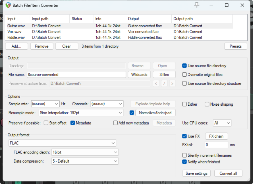 Batch File/Item Converter screenshot