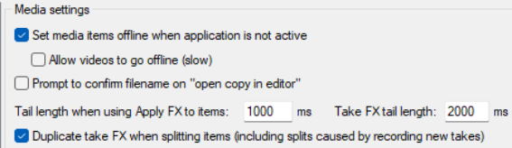 Media Preferences screenshot