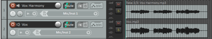 Recording Multiple Takes screenshot