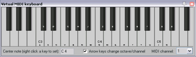 Recording MIDI screenshot