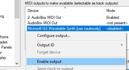 Using Microsoft GS Wavetable SW Synth screenshot