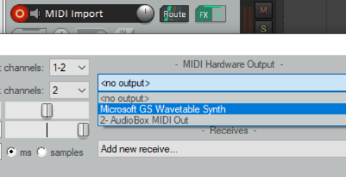 Using Microsoft GS Wavetable SW Synth screenshot