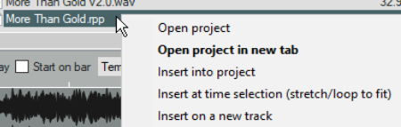 Importing REAPER Project Files screenshot