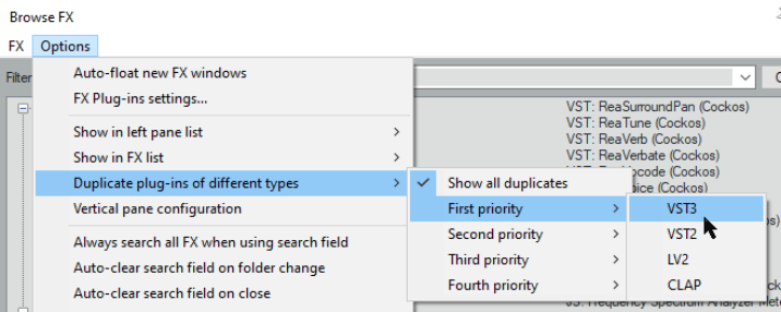 Duplicate Plug-in Priorities screenshot
