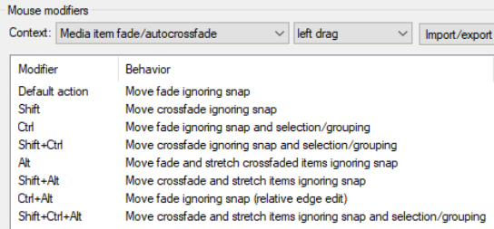 Adjusting Media Item Fades screenshot