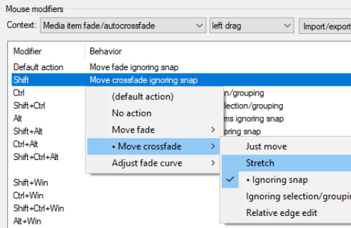 Crossfades and the Crossfade Editor screenshot
