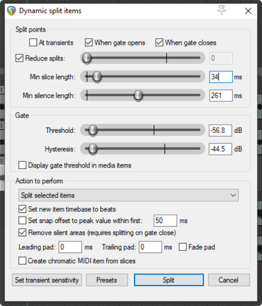 Dynamic Splitting - Remove Silent Passages screenshot