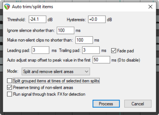 Auto Trim/Split Items screenshot