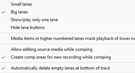 Fixed Media Item Lanes screenshot